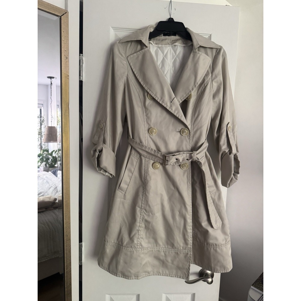 Comme Ca Ism Trench Coat In Beige with Liner Size M From Japan